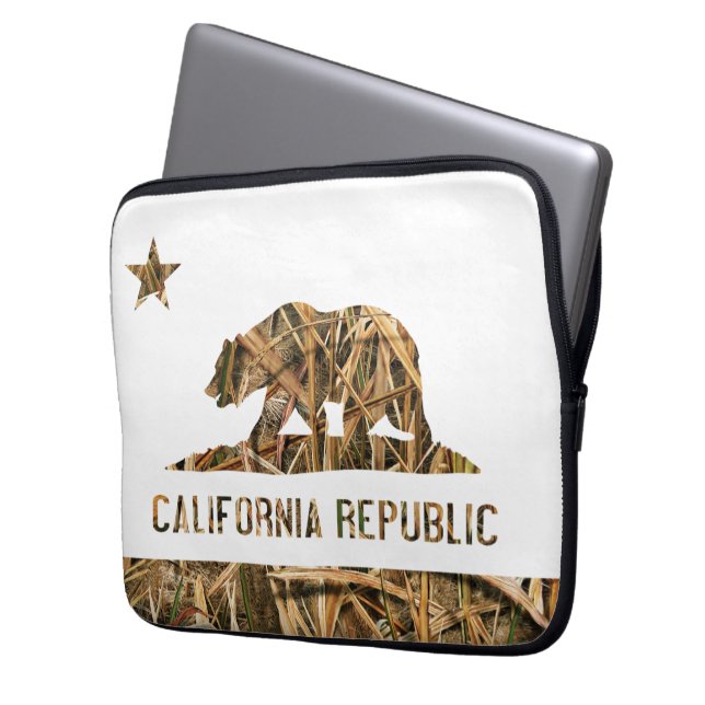 California Republic Camo 2 Laptop Sleeve (Front Left)