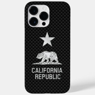 CALIFORNIA REPUBLIC Chrome on Carbon Fibre Case-Mate iPhone 14 Pro Max Case