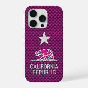 CALIFORNIA REPUBLIC Chrome on Carbon Fibre iPhone 15 Pro Case