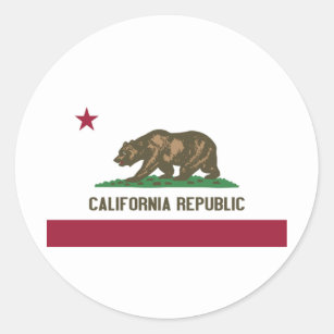 California Republic Classic Round Sticker