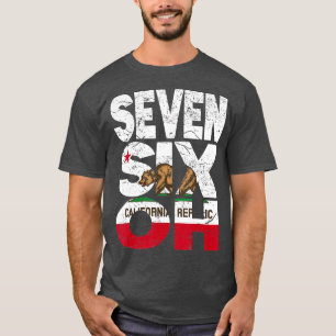 California Republic Flag 760 Area Code T-Shirt