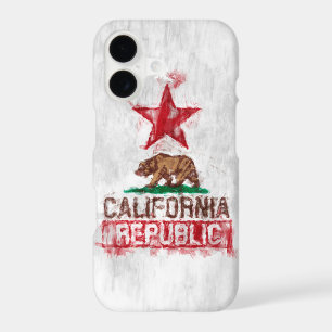 California Republic Flag Bear Painting Style Decor