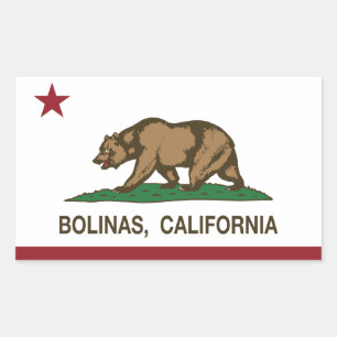 California Republic Flag Bolinas Rectangular Sticker
