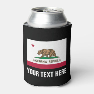 California Republic flag can coolers beer holders