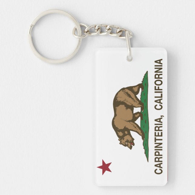 California Republic Flag Carpinteria Key Ring (Front)
