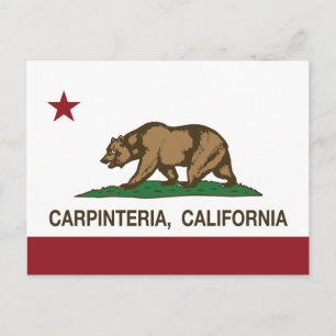 California Republic Flag Carpinteria Postcard