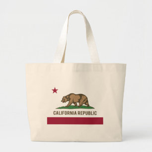 California Republic Flag - Colour Large Tote Bag
