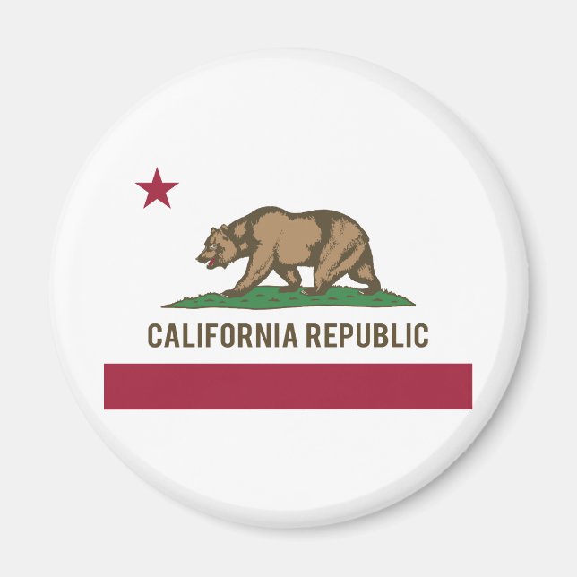 California Republic Flag - Colour Magnet (Front)
