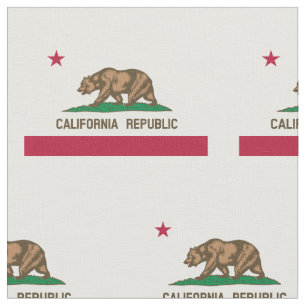 California Republic flag custom fabric DIY textile