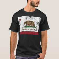 California Republic Flag Distressed Look