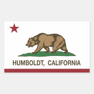 California Republic Flag Humboldt Rectangular Sticker