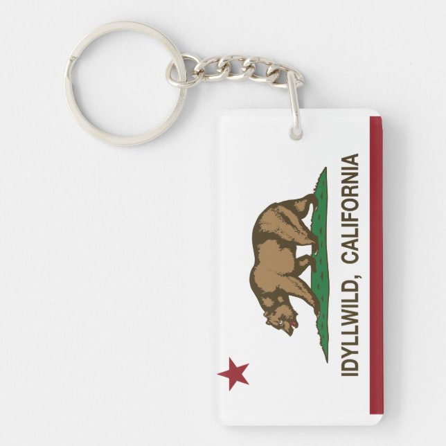 California Republic Flag Idyllwild Key Ring (Front)