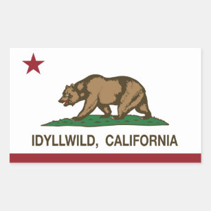 California Republic Flag Idyllwild Rectangular Sticker