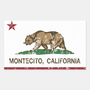 California Republic Flag Montecito Rectangular Sticker