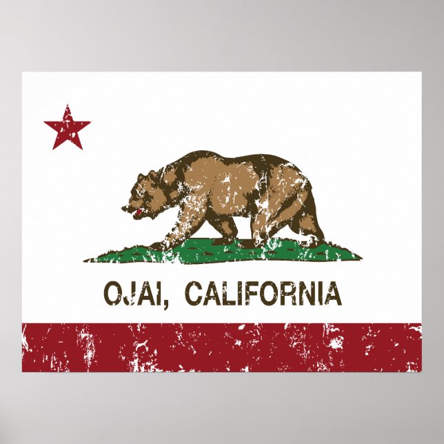 California Republic Flag Ojai Poster (Front)