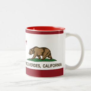 California Republic Flag Palos Verdes Two-Tone Coffee Mug