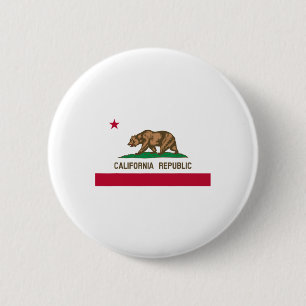 California Republic Flag Patriotic State Travel Us 6 Cm Round Badge