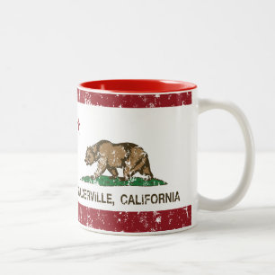California Republic Flag Placerville Two-Tone Coffee Mug