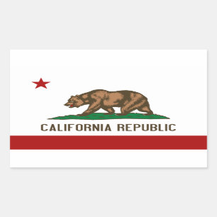 California Republic Flag Rectangular Sticker