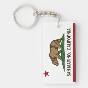 California Republic Flag San Marino Key Ring