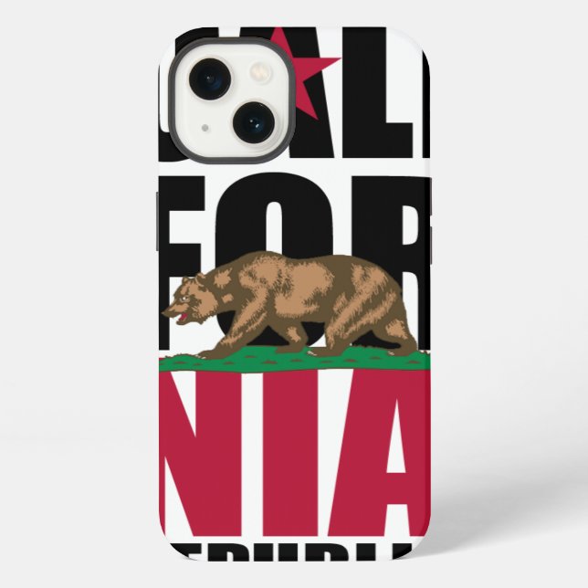 California Republic Flag Stack iPhone Case (Back)