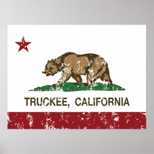 California Republic Flag Truckee Poster