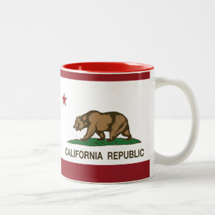 California Republic Flag Two-Tone Coffee Mug