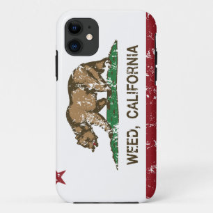 California Republic Flag Weed iPhone 11 Case