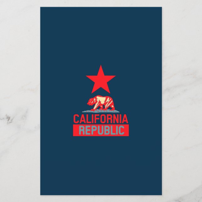 California Republic in Style on Blue Flyer (Front)