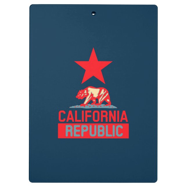 California Republic in Stylish Red and Blue Clipboard (Back)