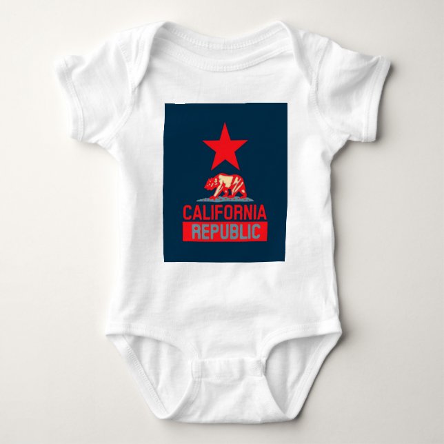 California Republic in Urban Hope Style Baby Bodysuit (Front)