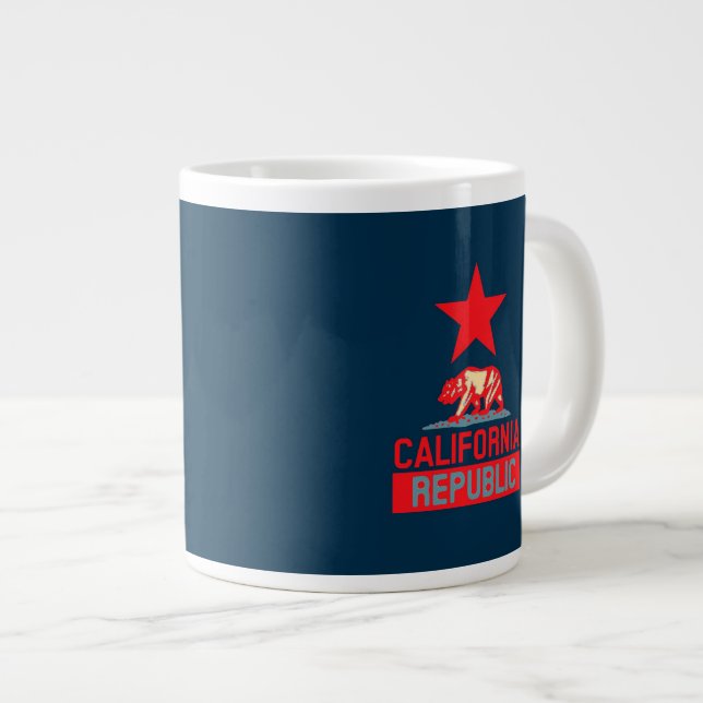 California Republic in Urban Hope Style Large Coffee Mug (Front Right)