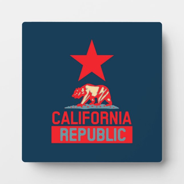 California Republic in Urban Hope Style Plaque (Front)