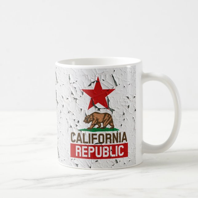 California Republic Peeling Paint Decor Coffee Mug (Right)