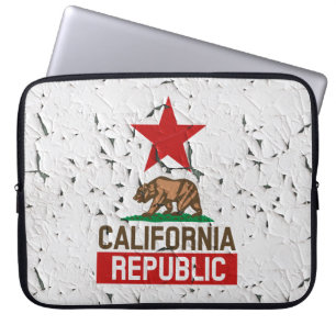 California Republic Peeling Paint Style Laptop Sleeve