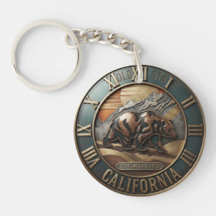 California Republic September 9 1850 Grizzly Bear Key Ring