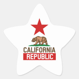 California Republic Star Sticker