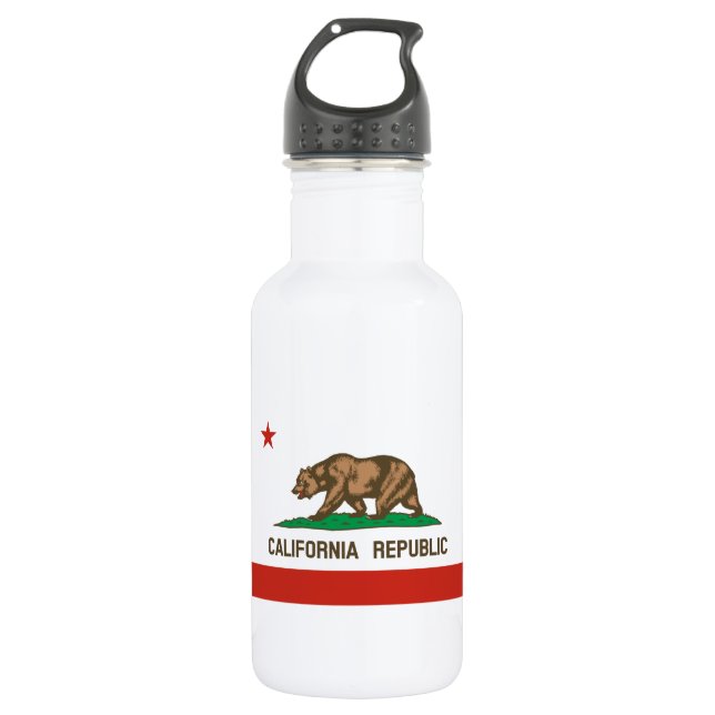 California Republic State Flag 532 Ml Water Bottle (Front)