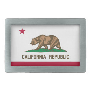 California Republic state flag belt buckle
