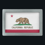 California Republic State Flag Belt Buckle<br><div class="desc">Patriotic California Republic state flag.</div>