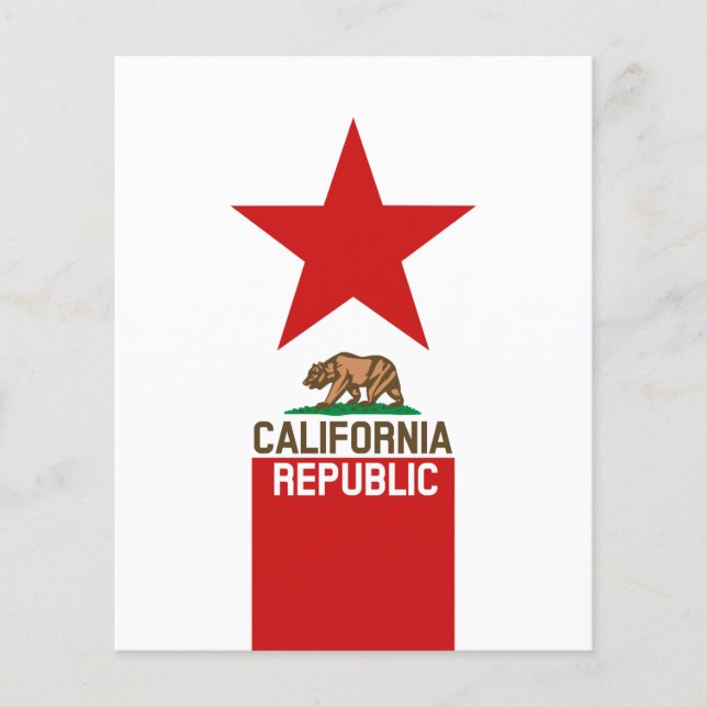 CALIFORNIA REPUBLIC State Flag Decor Flyer (Front)