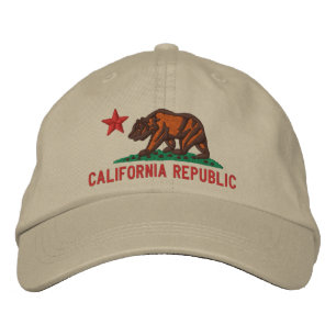 CALIFORNIA REPUBLIC State Flag Embroidered Cap