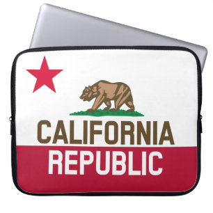 CALIFORNIA REPUBLIC State Flag Fitted Designs Laptop Sleeve