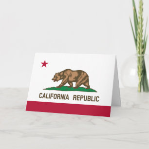 California Republic state flag greeting card