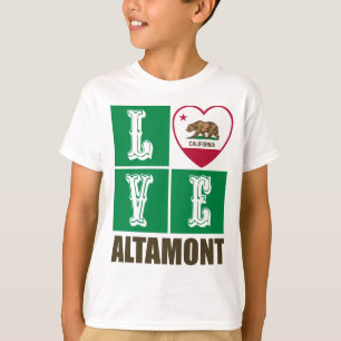California Republic State Flag Heart Altamont T-Shirt