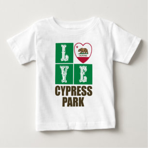 California Republic State Flag Heart Cypress Park Baby T-Shirt