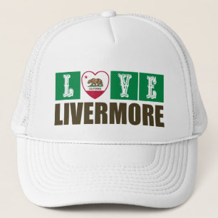 California Republic State Flag Heart Livermore Trucker Hat
