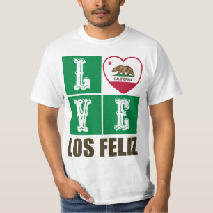 California Republic State Flag Heart Los Feliz T-Shirt