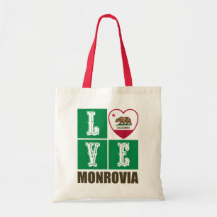 California Republic State Flag Heart Monrovia Tote Bag