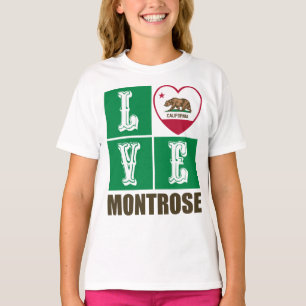 California Republic State Flag Heart Montrose T-Shirt